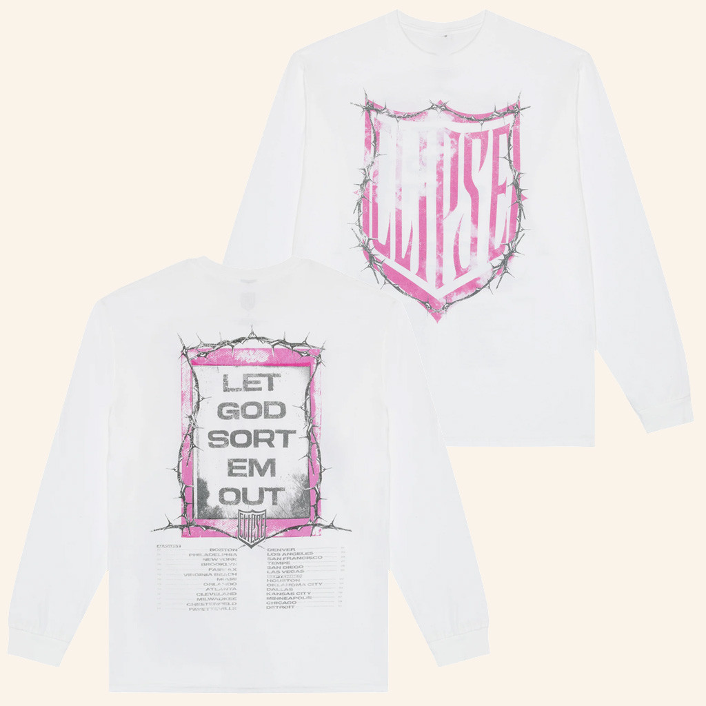 Clipse Merch Let God Sort Em Out Euro Tour Thorn Long Sleeve Shirt Gifts For Rap Lovers