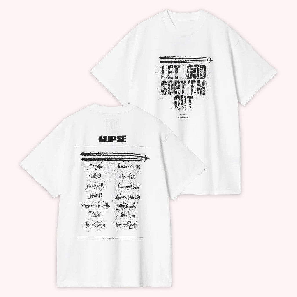 Clipse Tour Merch Carhartt Wip X Clipse Let God Sort Em Out T-Shirt Dad Gifts Clipse Tour Merch Carhartt Wip X Clipse Let God Sort Em Out T-Shirt Dad Gifts