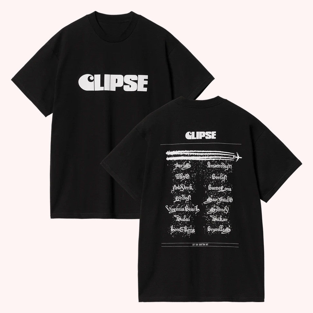 Clipse Tour Merch Carhartt Wip X Clipse T-Shirt Black Best Friends Gifts Clipse Tour Merch Carhartt Wip X Clipse T-Shirt Black Best Friends Gifts