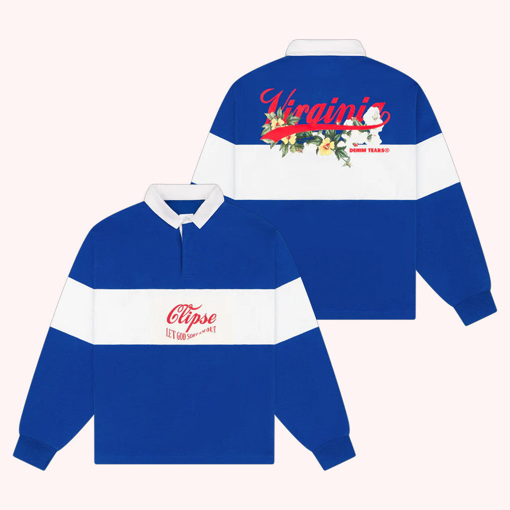 Clipse Tour Merch Denim Tears X Clipse Rugby Clothing Gifts For Friends