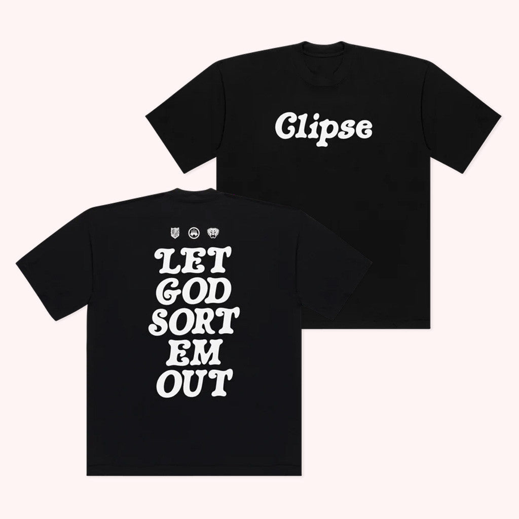 Clipse Tour Merch Verdy X Clipse Let God Sort Em Out T-Shirt Gifts For Fans Clipse Tour Merch Verdy X Clipse Let God Sort Em Out T-Shirt Gifts For Fans