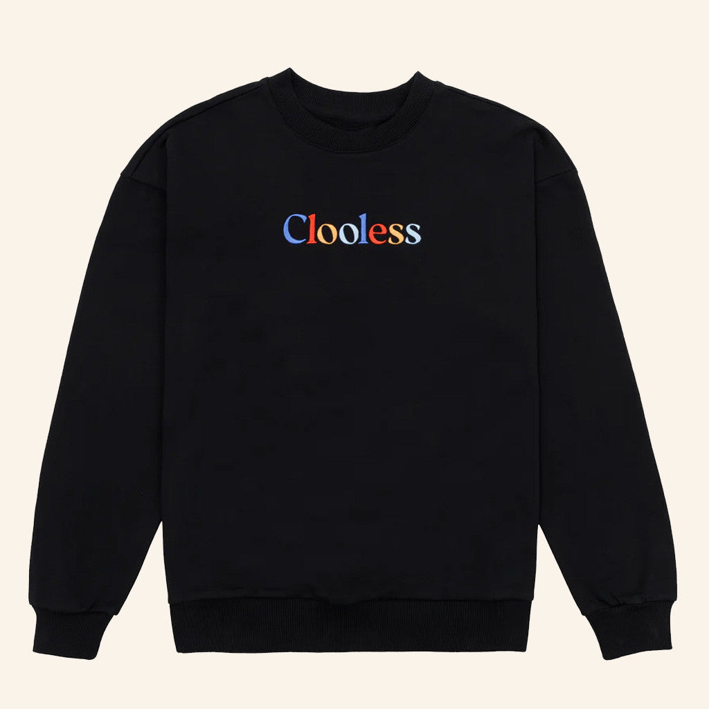 Clooless Merch Primary Crewneck Black Sweatshirt Gifts For Dudes
