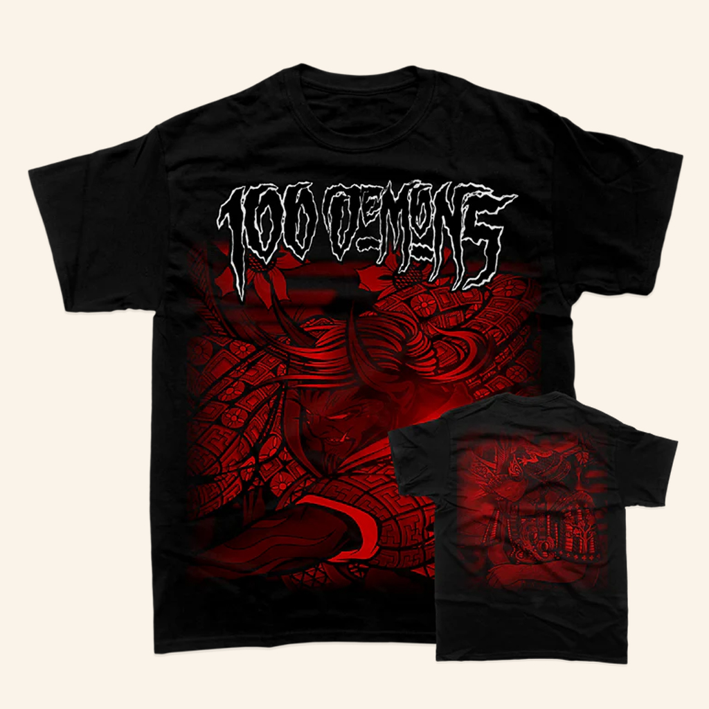 Closed Casket Activities Merch 100 Demons Samurai Black T-Shirt Present For Him