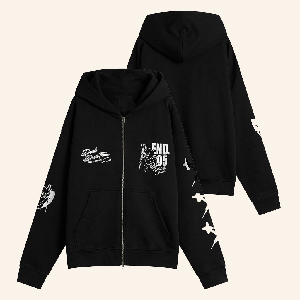 CLOTHBASE Merch End Devils Darts Team Zip Hoodie Birthday Presents For Boyfriend