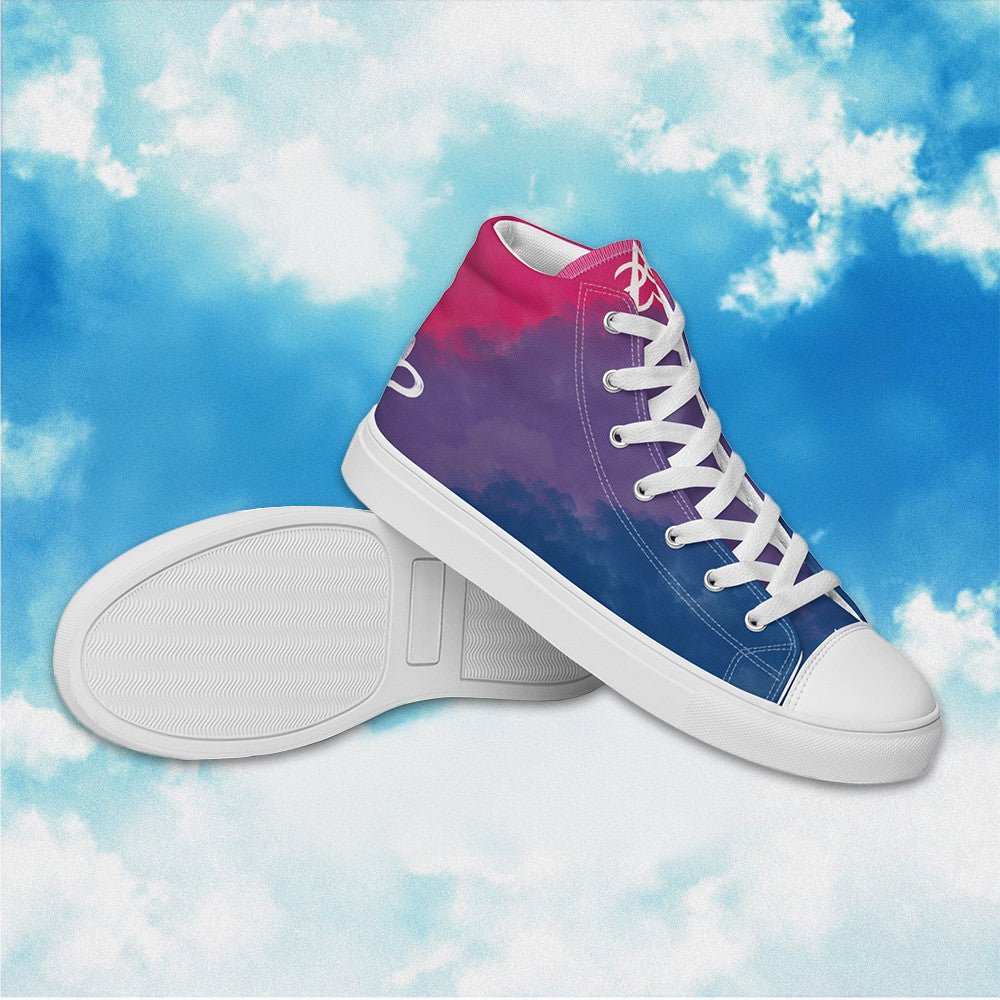 Cloudy Bisexual High Top Shoes Bisexual LGBT Pride Shoes LGBTQ Sneakers Men Women Cloudy Bisexual High Top Shoes Bisexual LGBT Pride Shoes LGBTQ Sneakers Men Women