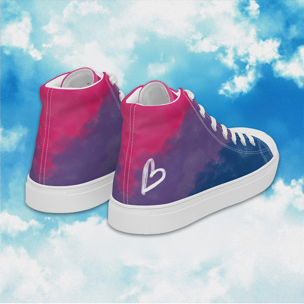 Cloudy Bisexual High Top Shoes Bisexual LGBT Pride Shoes LGBTQ Sneakers Men Women Cloudy Bisexual High Top Shoes Bisexual LGBT Pride Shoes LGBTQ Sneakers Men Women