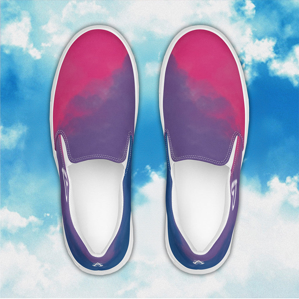 Cloudy Bisexual Slip On Sneakers Bisexual LGBT Pride Shoes LGBTQ Sneakers Men Women Cloudy Bisexual Slip On Sneakers Bisexual LGBT Pride Shoes LGBTQ Sneakers Men Women