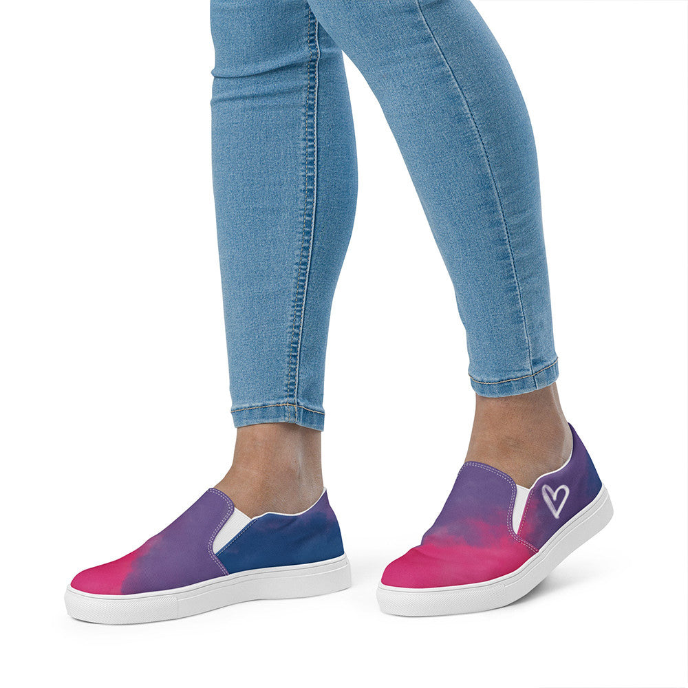 Cloudy Bisexual Slip On Sneakers Bisexual LGBT Pride Shoes LGBTQ Sneakers Men Women Cloudy Bisexual Slip On Sneakers Bisexual LGBT Pride Shoes LGBTQ Sneakers Men Women