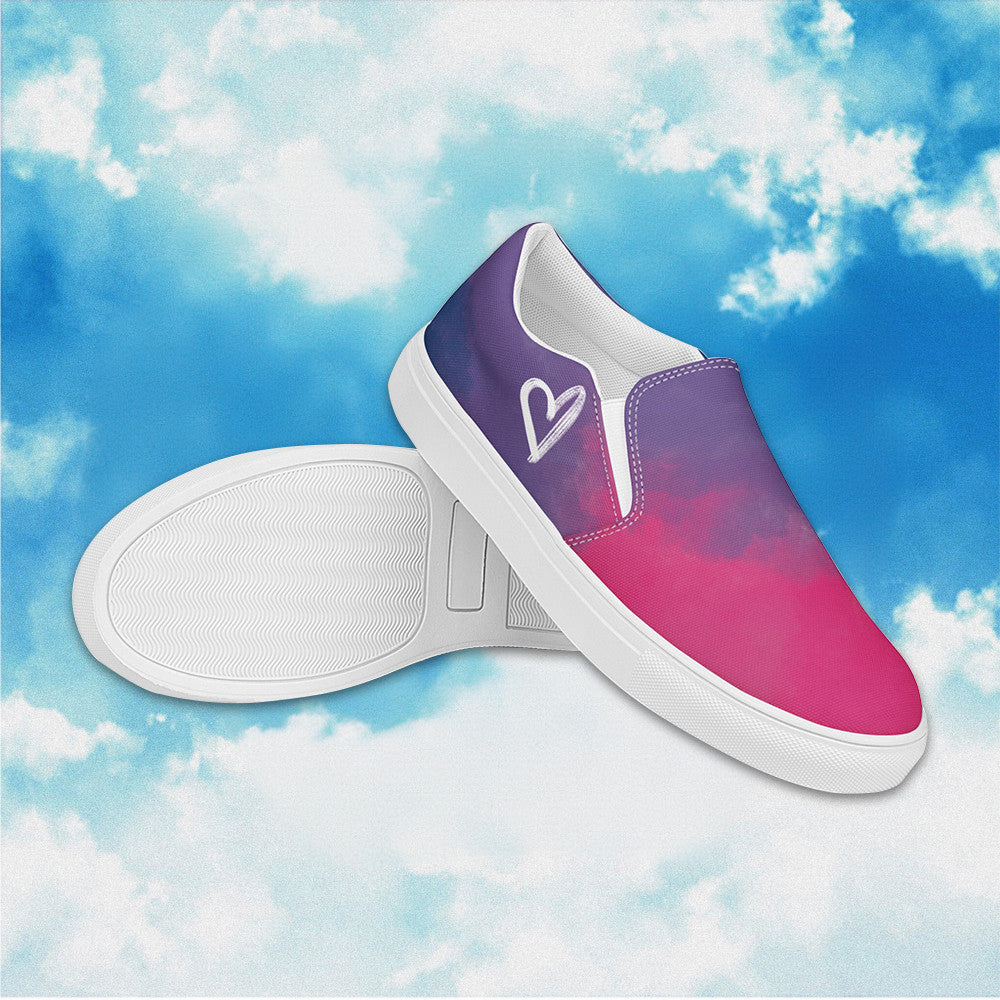 Cloudy Bisexual Slip On Sneakers Bisexual LGBT Pride Shoes LGBTQ Sneakers Men Women Cloudy Bisexual Slip On Sneakers Bisexual LGBT Pride Shoes LGBTQ Sneakers Men Women