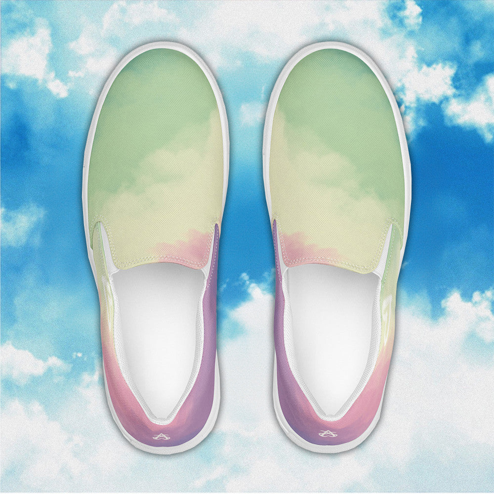 Cloudy Genderfae Slip On Sneakers LGBTQ Pride Sneakers Genderfae Shoes Gifts For Him Her Cloudy Genderfae Slip On Sneakers LGBTQ Pride Sneakers Genderfae Shoes Gifts For Him Her