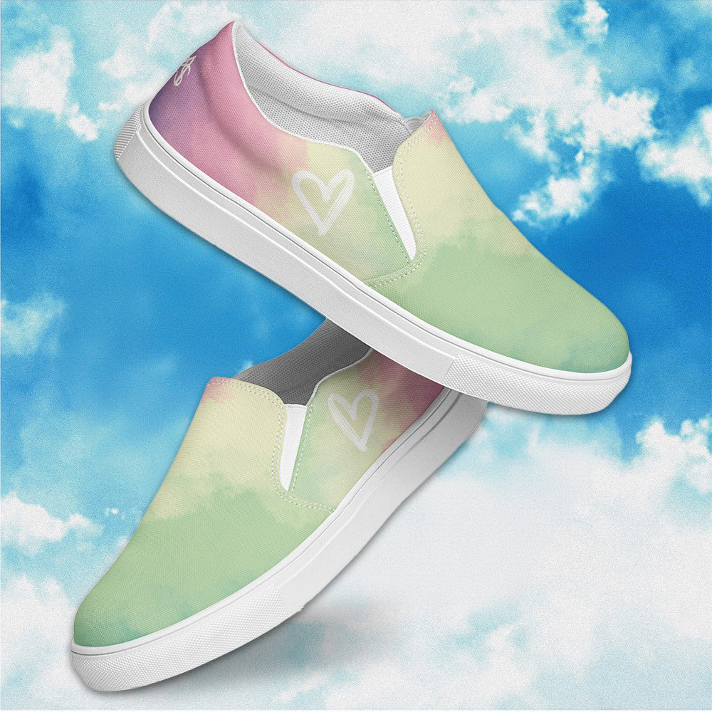 Cloudy Genderfae Slip On Sneakers LGBTQ Pride Sneakers Genderfae Shoes Gifts For Him Her Cloudy Genderfae Slip On Sneakers LGBTQ Pride Sneakers Genderfae Shoes Gifts For Him Her