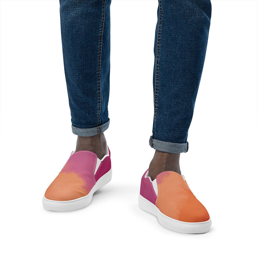 Cloudy Lesbian Slip On Sneakers Lesbian Pride LGBTQ Shoes Human Rights Sneakers Men Women Cloudy Lesbian Slip On Sneakers Lesbian Pride LGBTQ Shoes Human Rights Sneakers Men Women