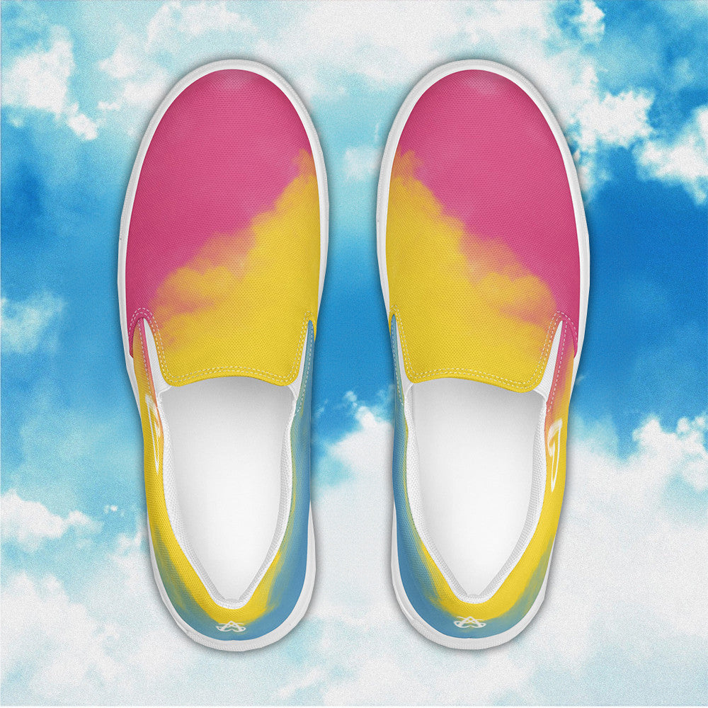Cloudy Pansexual Slip On Sneakers LGBTQ Pride Human Rights Campaign Shoes Non Binary Merch Cloudy Pansexual Slip On Sneakers LGBTQ Pride Human Rights Campaign Shoes Non Binary Merch