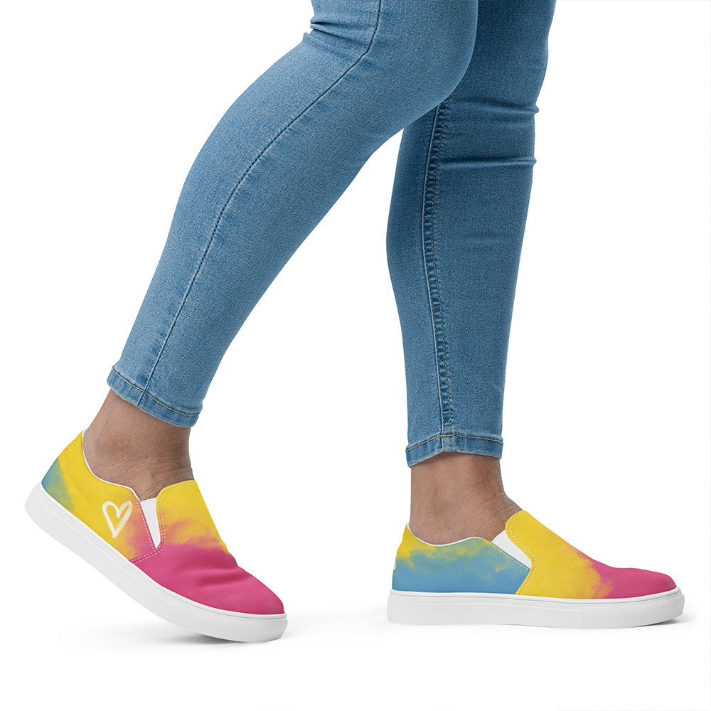 Cloudy Pansexual Slip On Sneakers LGBTQ Pride Human Rights Campaign Shoes Non Binary Merch Cloudy Pansexual Slip On Sneakers LGBTQ Pride Human Rights Campaign Shoes Non Binary Merch