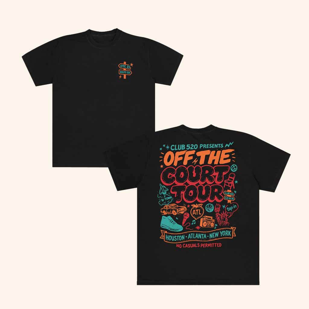 Club 520 Merch Off The Court Tour 2025 Shirt Gift Ideas For Podcast Lovers Club 520 Merch Off The Court Tour 2025 Shirt Gift Ideas For Podcast Lovers