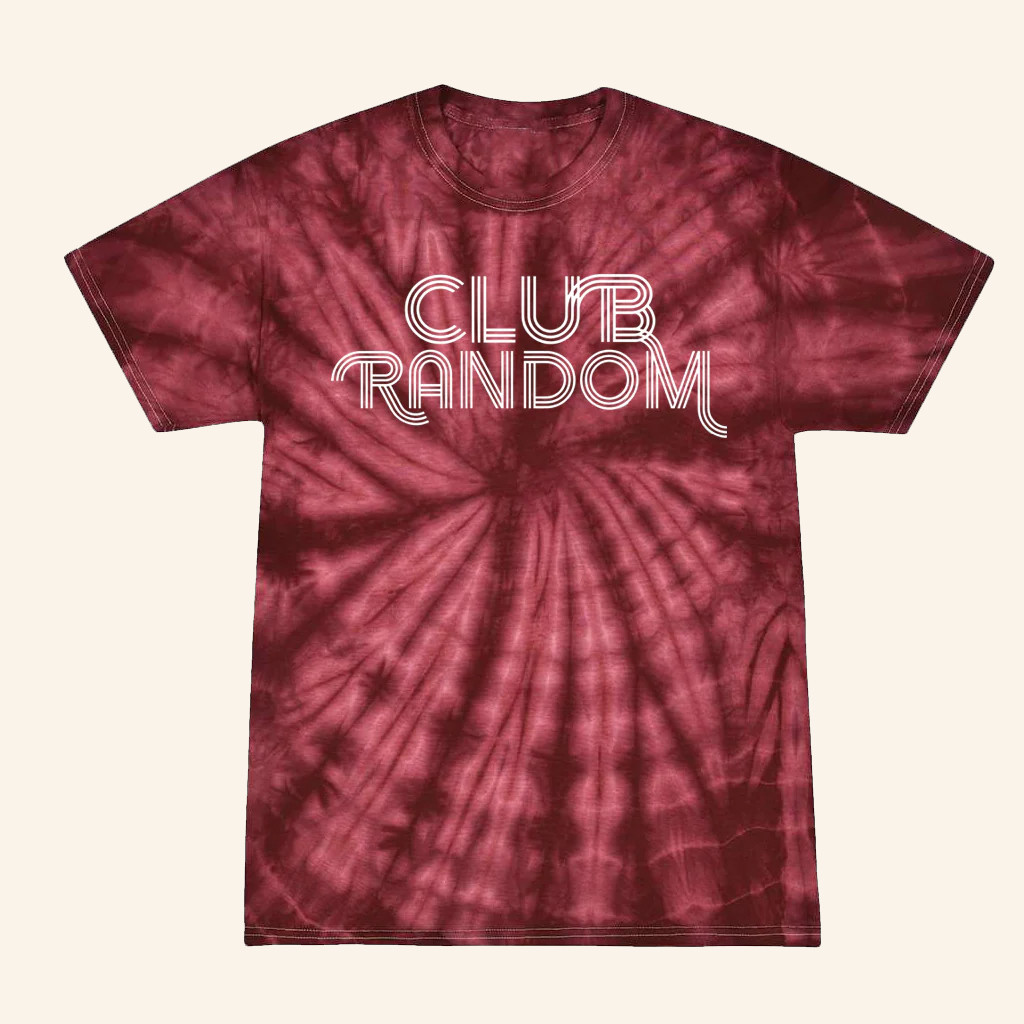 Club Random Merch Tie-Dye T-Shirt Red Christmas Gifts For Friends