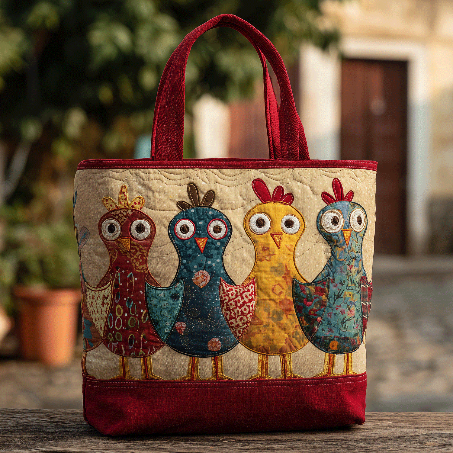 Cluck Couture Quilted Tote Bag Gifts For Chicken Owners