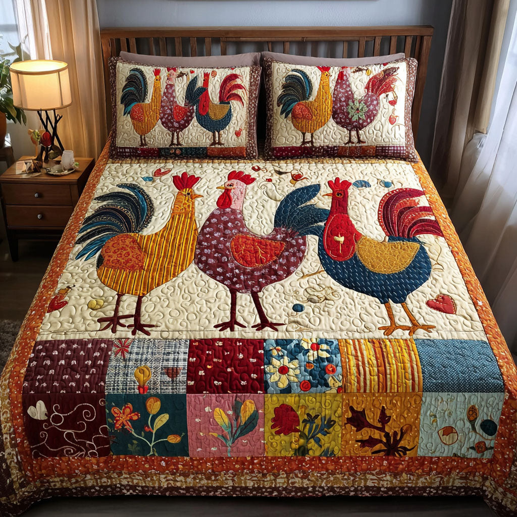 Cluck-tastic Quilted Bedding Set Bedroom Decorations Best Gifts For Chicken Lovers