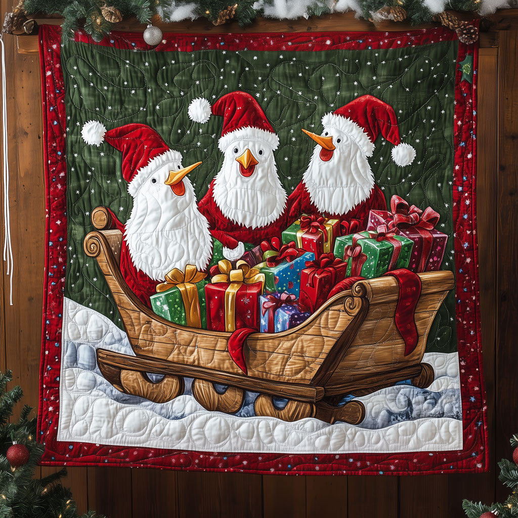 Clucky Claus Quilt Premium Quilt Blanket to Enhance Bedroom Comfort