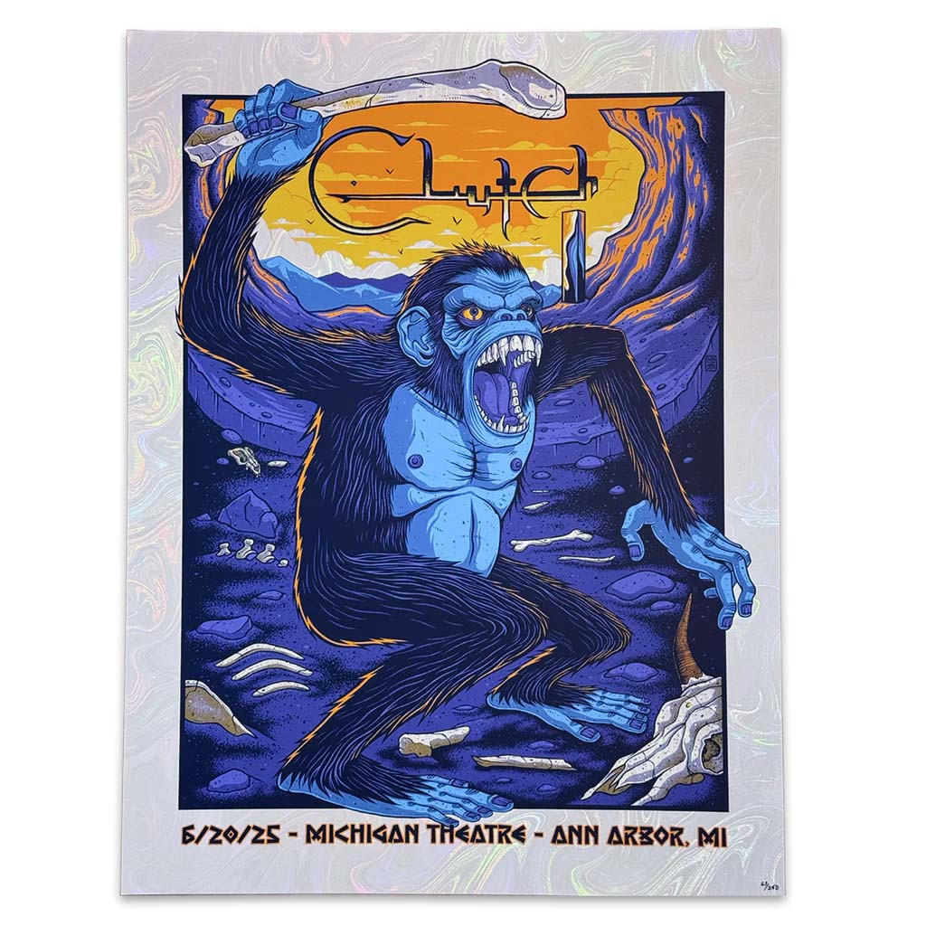 Clutch Merch 06 20 25 Michigan Theatre Ann Arbor MI Poster Clutch Wall Art For Fans