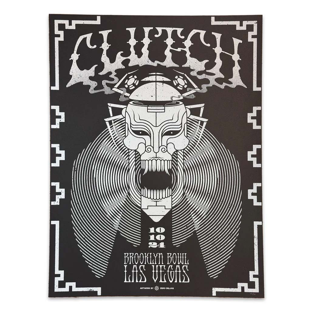 Clutch Merch 10 10 24 Brooklyn Bowl Las Vegas NV Poster Clutch Wall Art For Living Room