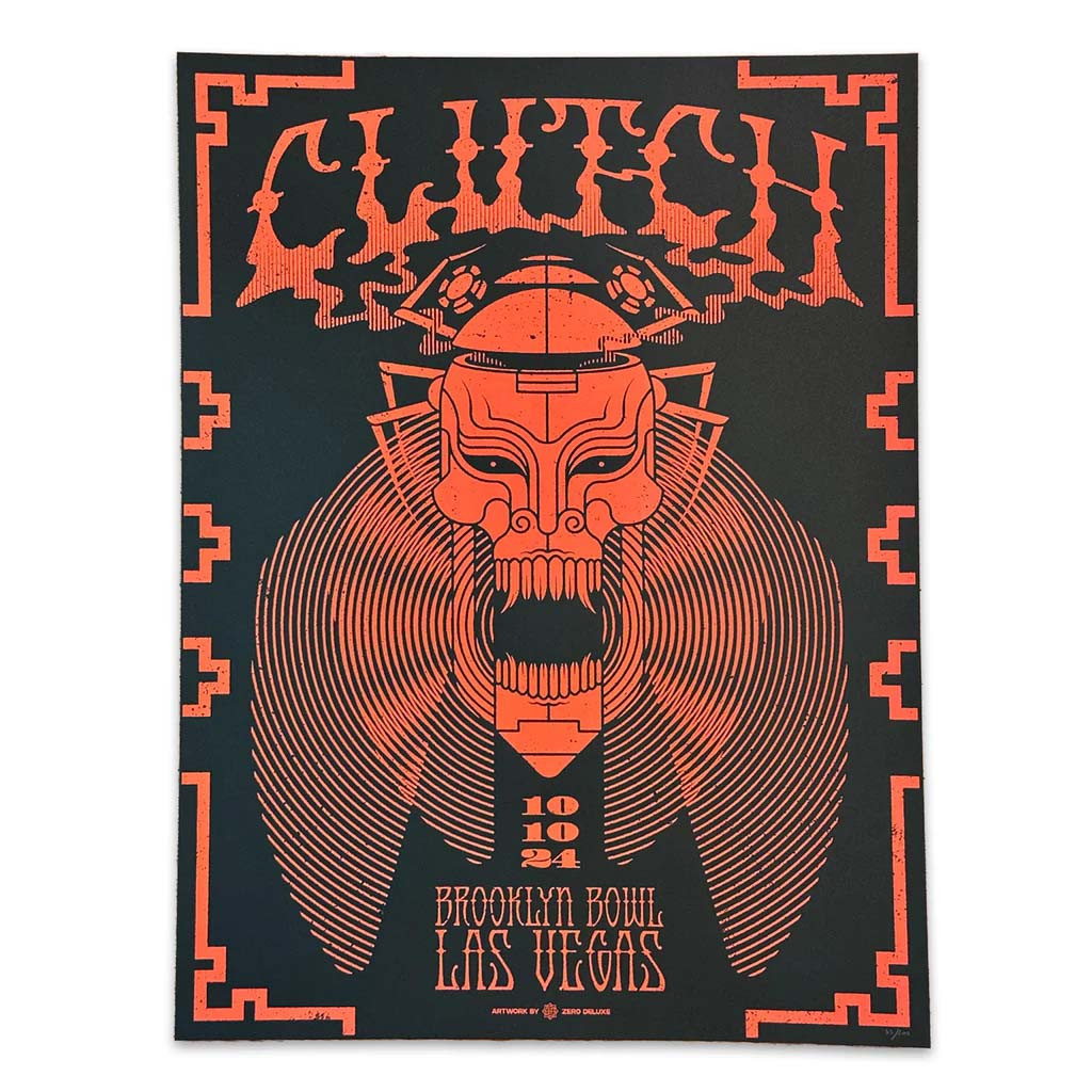 Clutch Merch 10 10 24 Brooklyn Bowl Las Vegas NV Poster Clutch Wall Art Gifts For Fans