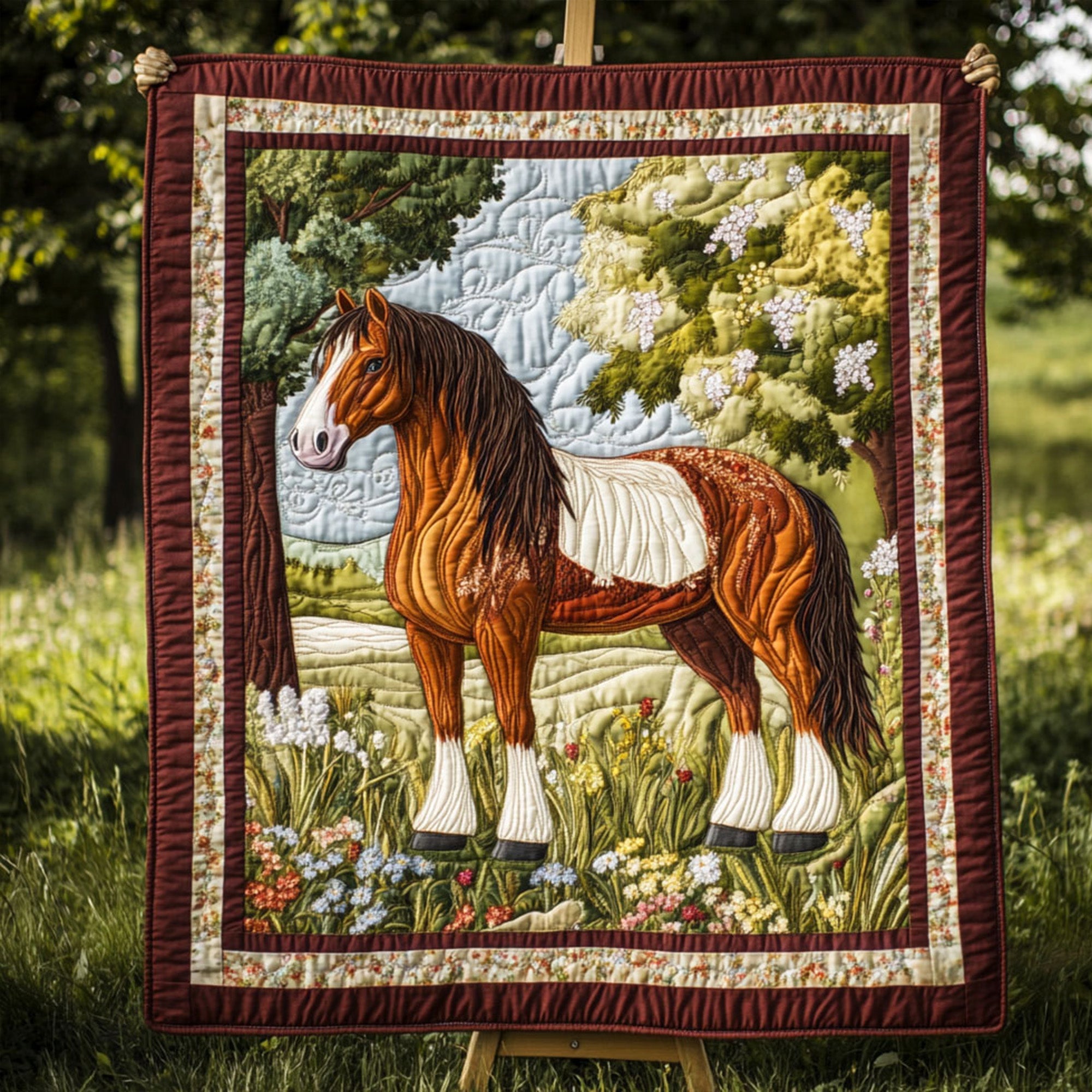 Clydesdale Beauty Quilted Blanket Bedroom Decor Christmas Gifts For The Horse Lover Woman