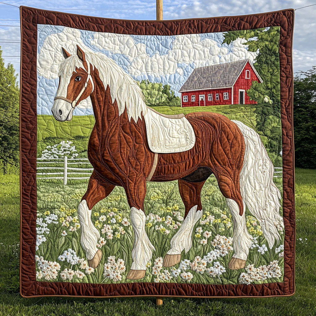 Clydesdale Majesty Quilted Blanket Best Throw Blanket Best Presents For Horse Lovers