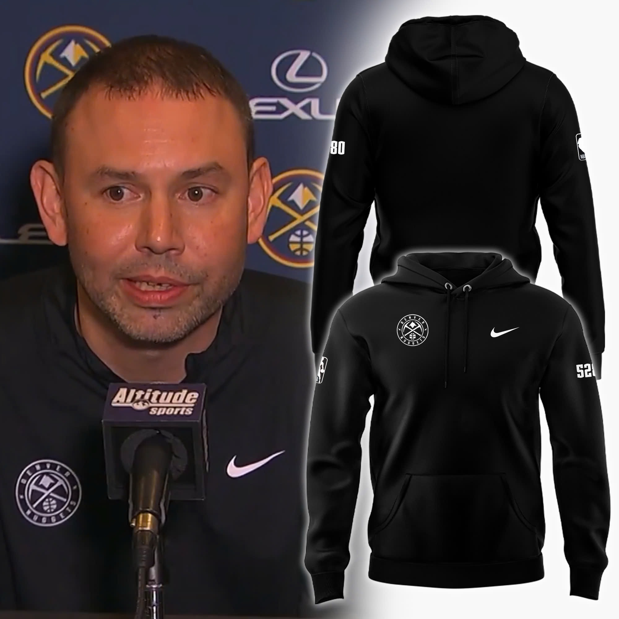 Coach David Adelman Denver Nuggets Hoodie 5280 Basketball Denver Nuggets Merch Best Gifts