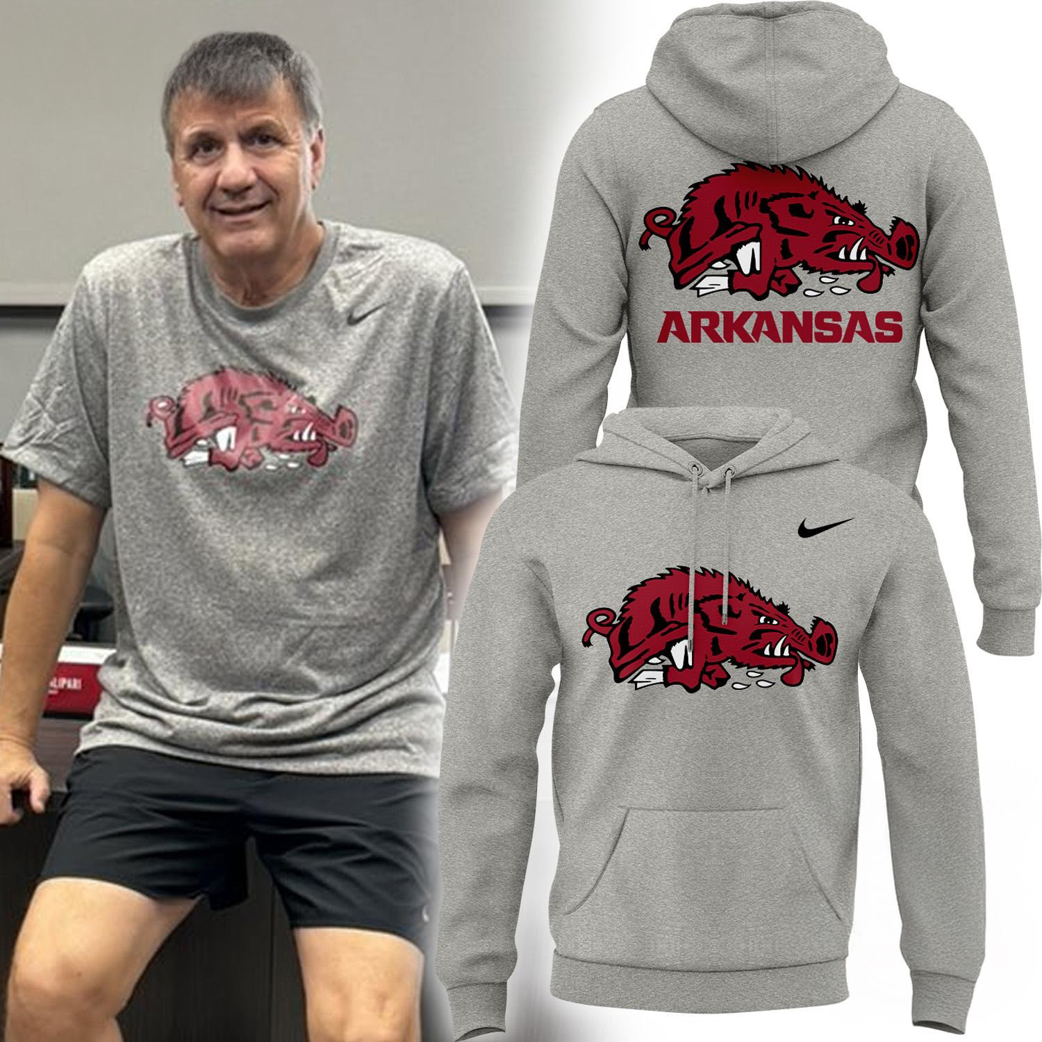 Coach John Calipari Arkansas Razorbacks Basketball Hoodie Good Gifts For Basketball Lovers