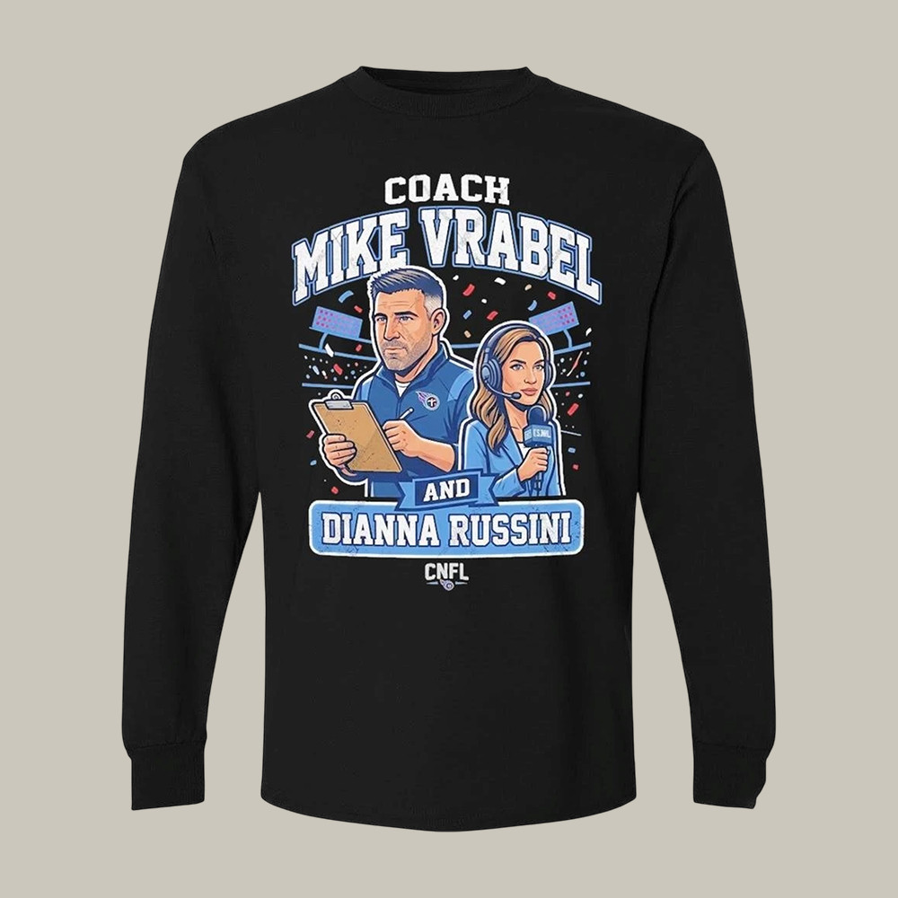 Coach Mike Vrabel Dianna Russini Long Sleeve Shirt Mike Vrabel Russini Clothes Gifts For Him
