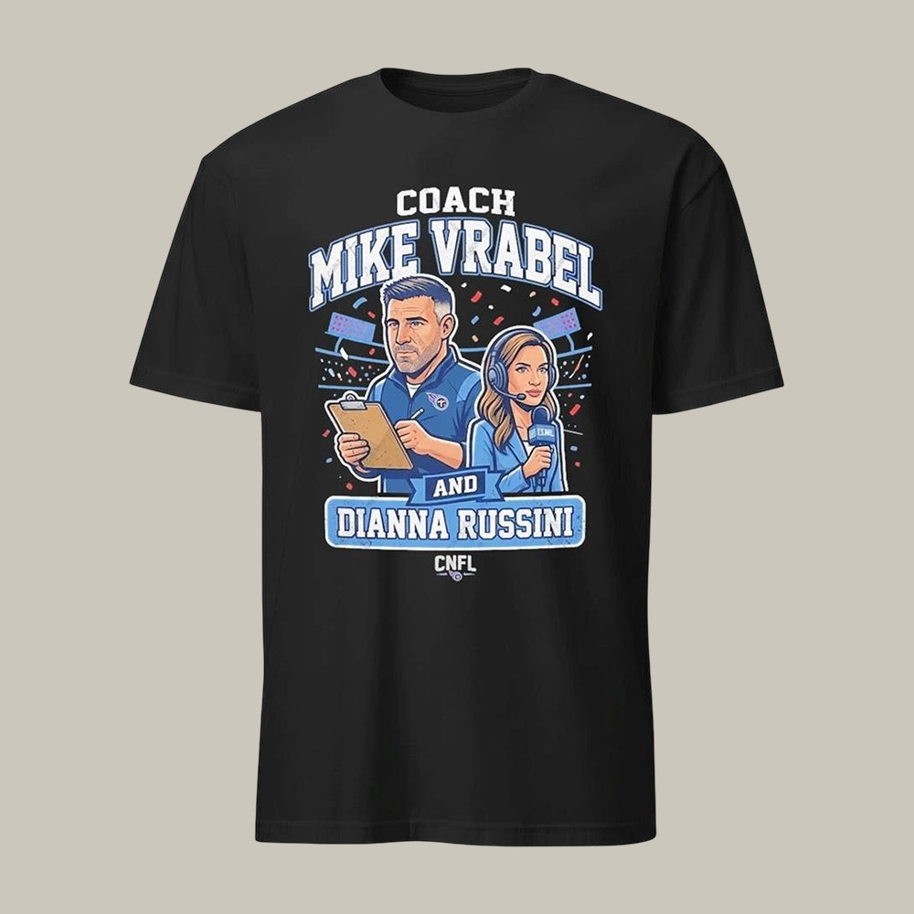 Coach Mike Vrabel Dianna Russini T-Shirt Russini Vrabel Tee Shirt Gifts For Boyfriend
