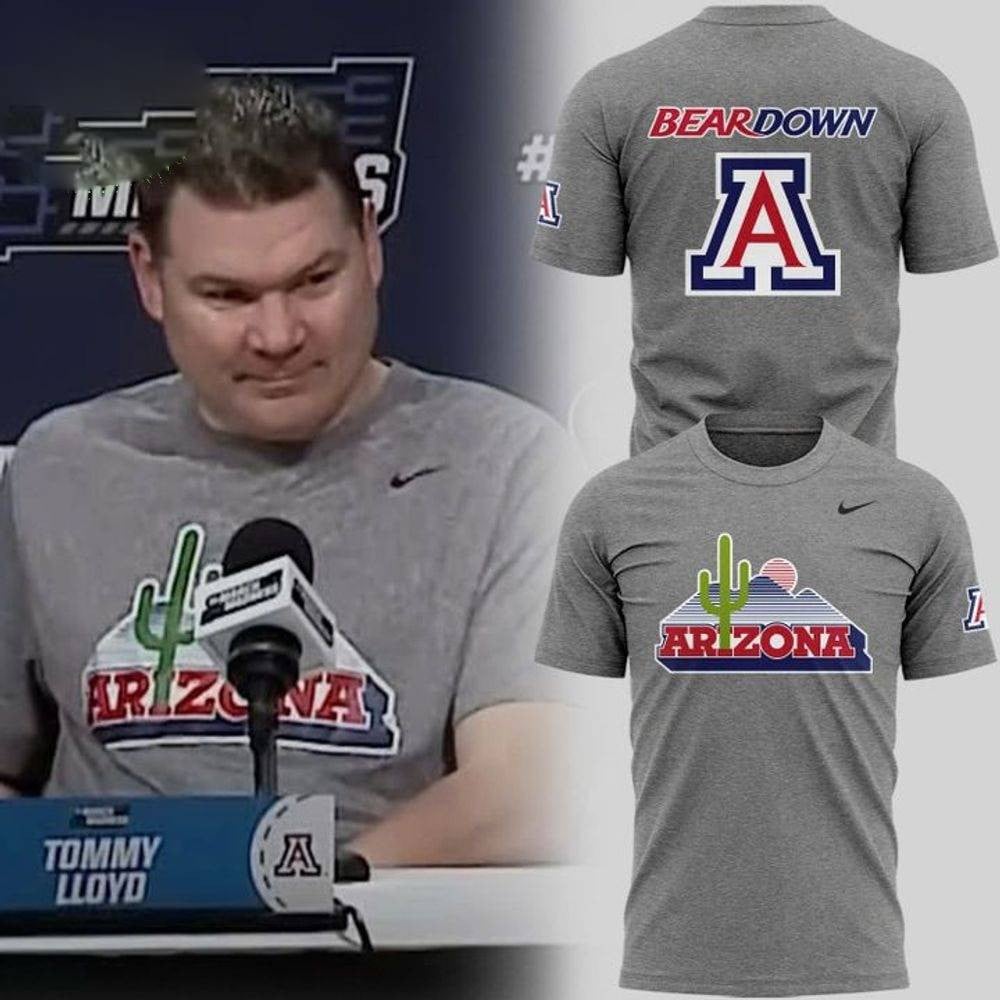 Coach Tommy Lloyd Bear Down Arizona T-Shirt Best Gifts For Husband