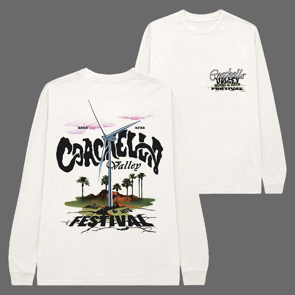 Coachella 2026 Merch In Indio California Fault Line Long Sleeve Shirt Coachella Valley Music Clothing