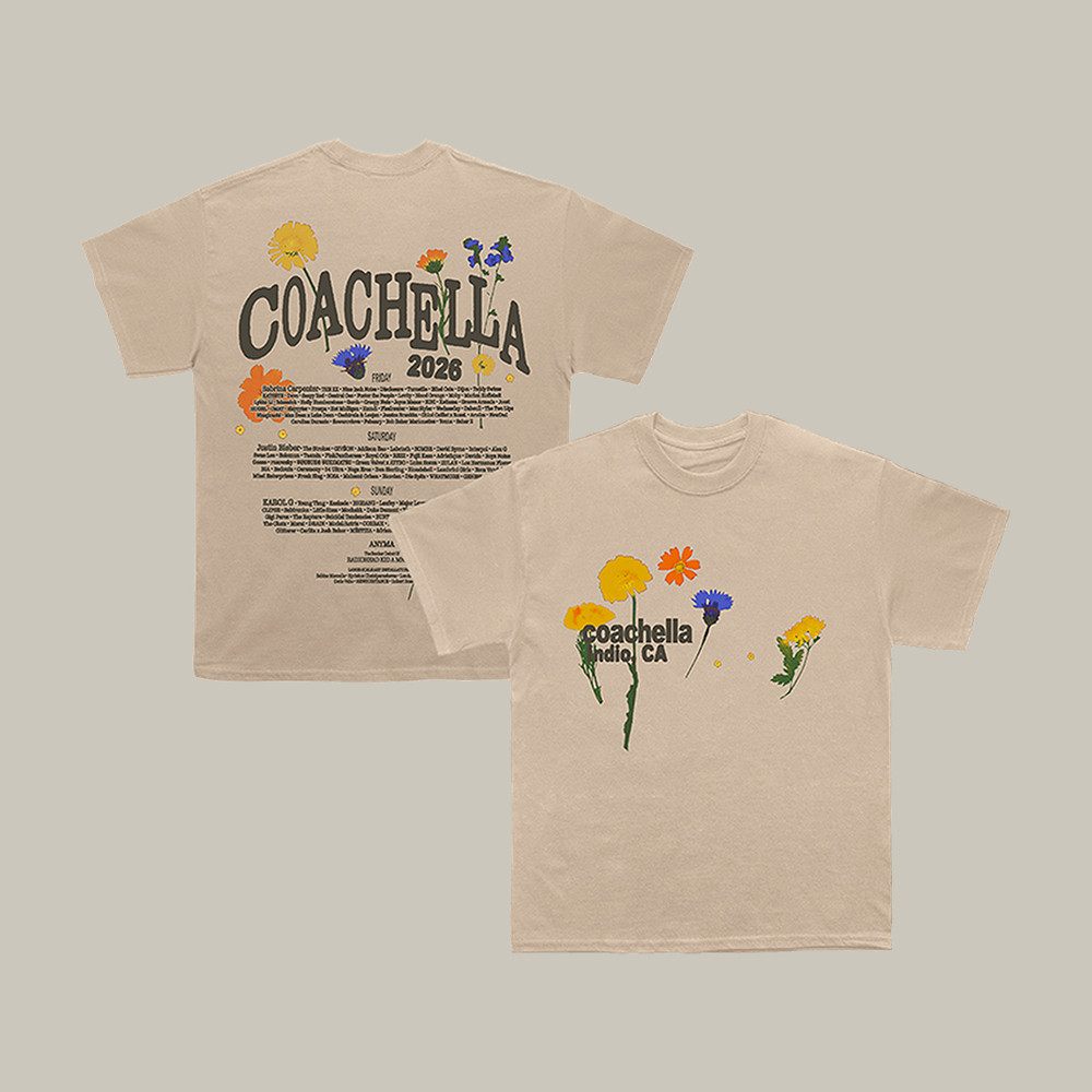 Coachella 2026 Merch Pressed Flowers T-Shirt Coachella Valley Music And Arts Festival Shirt Fan Gift