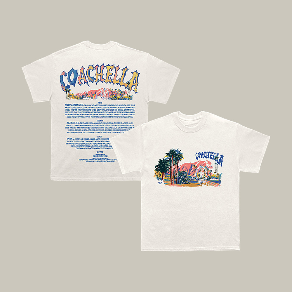 Coachella Pastels Lineup T-Shirt Coachella Music Festival 2026 Clothng Line Gift For Him