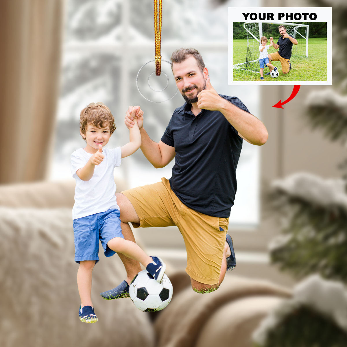 Coachs Pride And Joy Personalized Photo Mica Ornament Christmas Gift For Sport Lovers