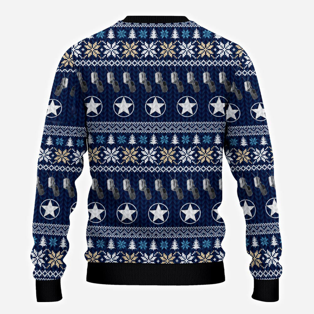 Coast Guard Veteran Ugly Christmas Sweater Xmas Presents For USCG Veterans Gift For Grandpa