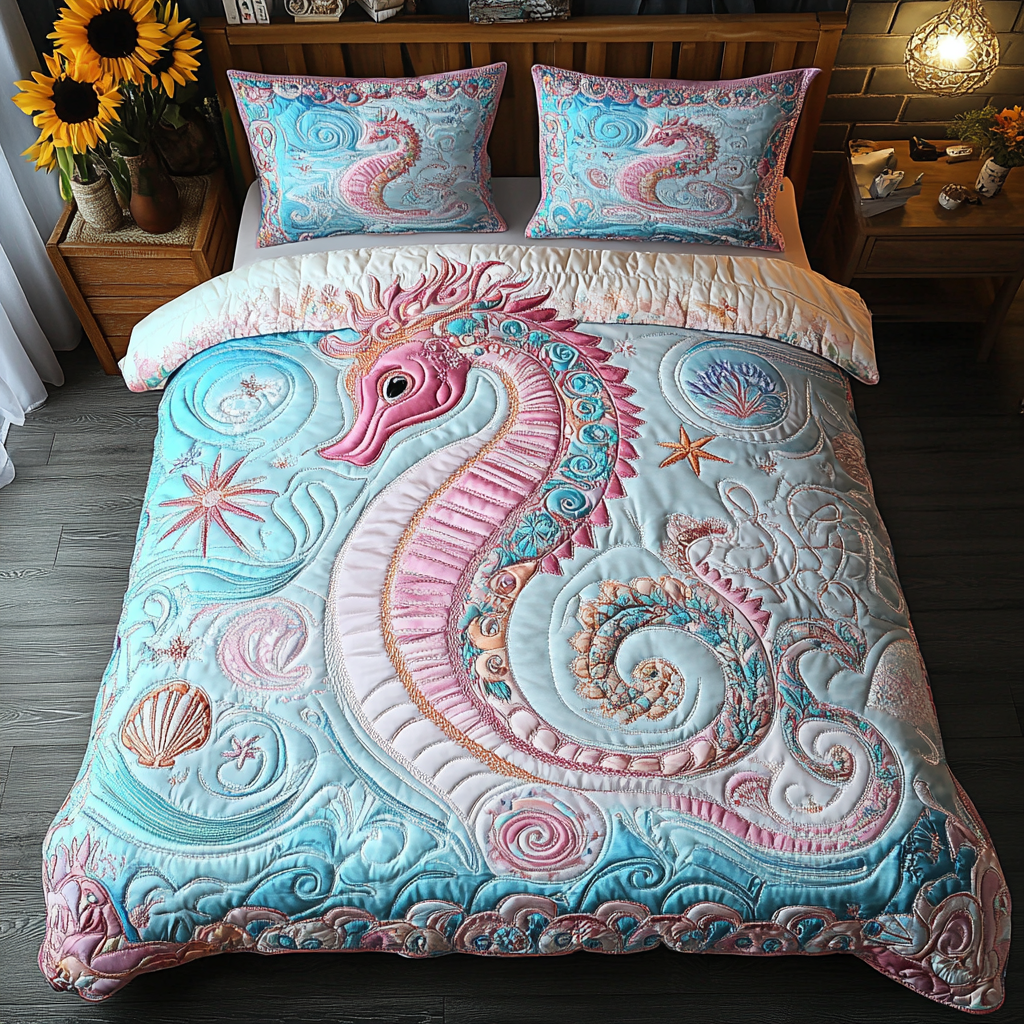 Coastal Bliss Quilted Bedding Set Christmas Duvet Sets Lighthouse Gifts For Men