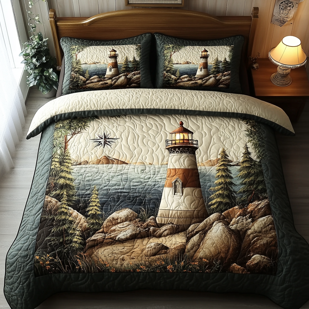 Coastal Calm Quilted Bedding Set Meaningful Home Gift for Special Occasions