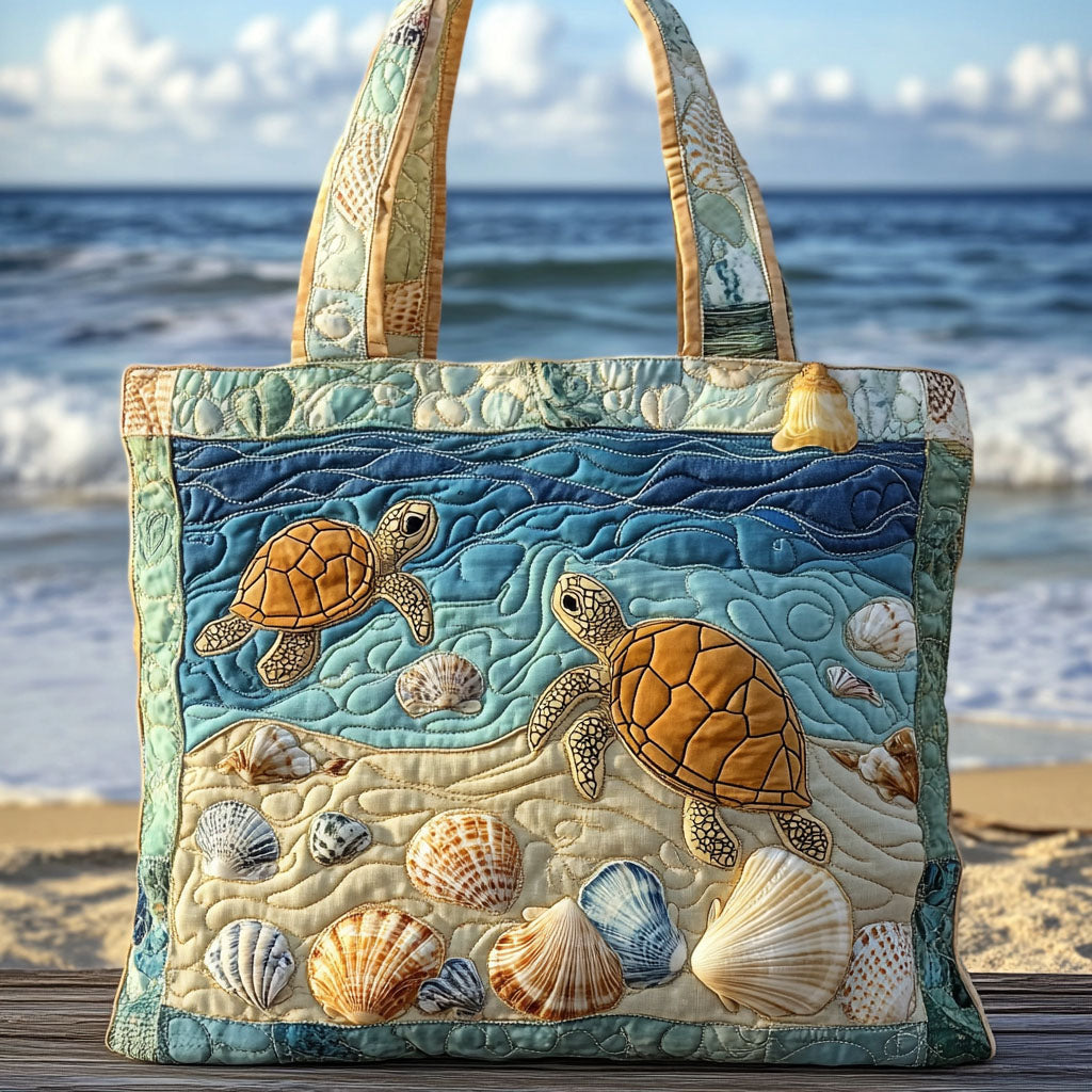 Coastal Calm Quilted Tote Bag Christmas Gifts For Ocean Lovers