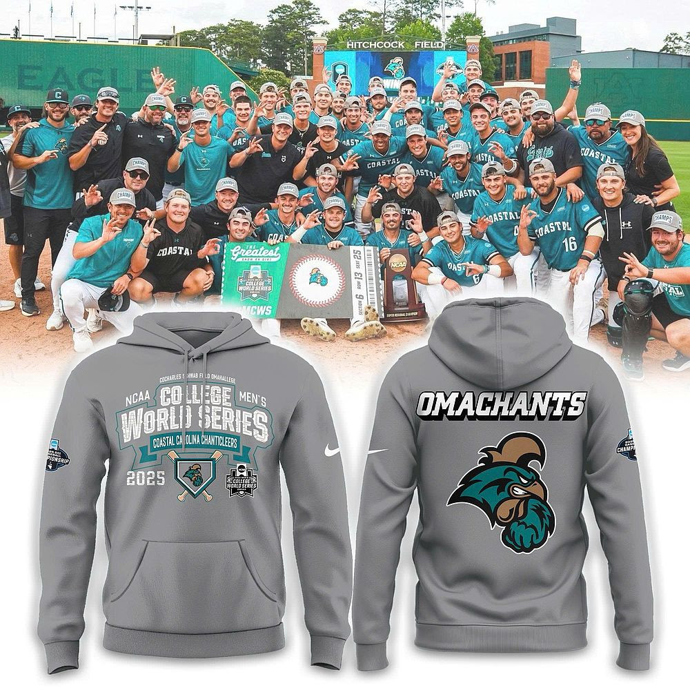 Coastal Carolina Chanticleers 2025 NCAA Baseball Men's College World Series Hoodie Fans Gifts