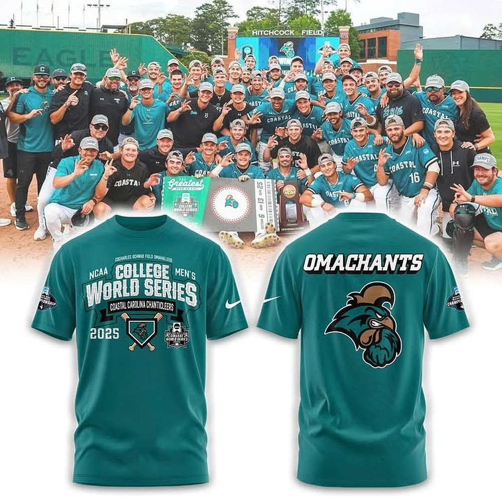 Coastal Carolina Chanticleers College Men's World Series 2025 T-Shirt