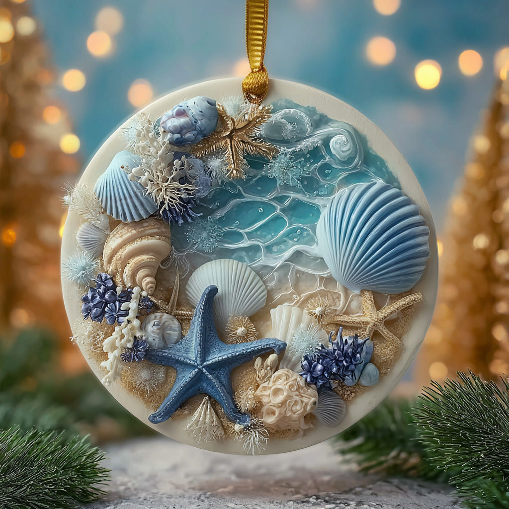 Coastal Charm Acrylic Ornament Unique Christmas Gift
