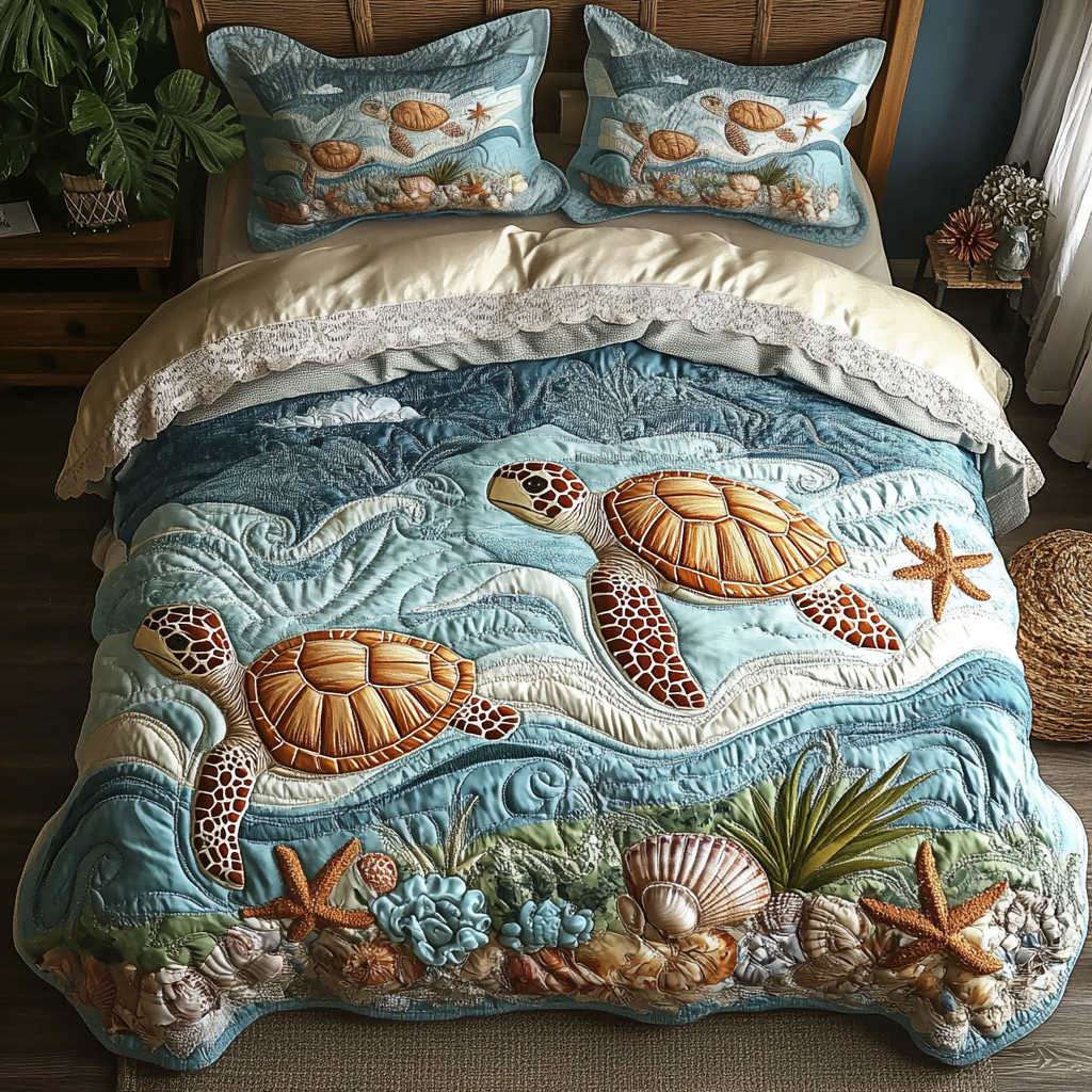 Coastal Charm Quilted Bedding Set Home Comfort Bedding Set That Everyone Will Love