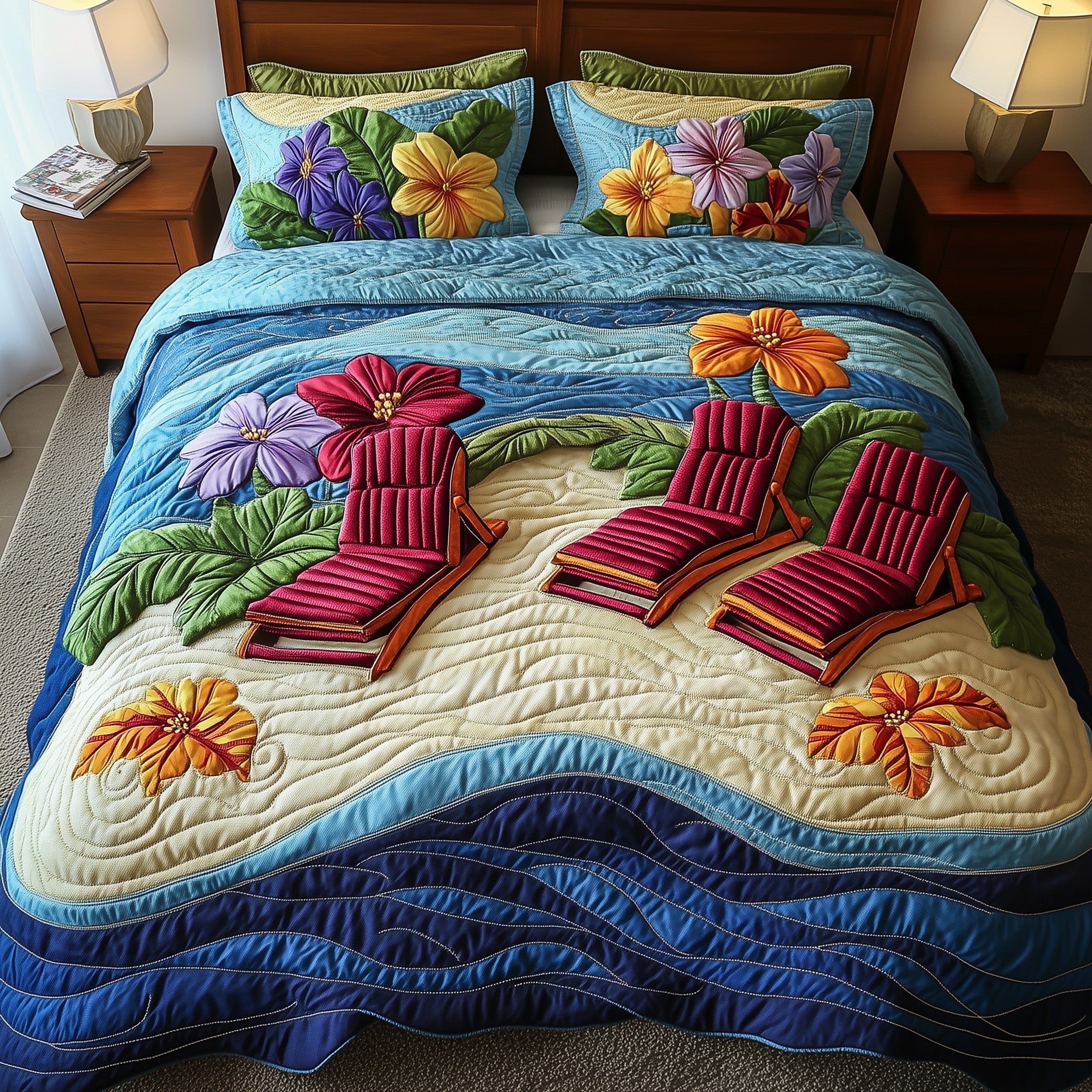 Coastal Chill Duvet Cover Set Holiday Merch Gift
