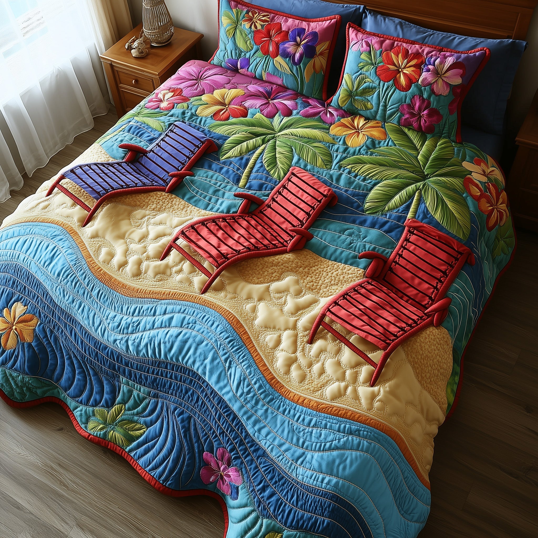 Coastal Chill Duvet Cover Set Mother's Day Merch Gift