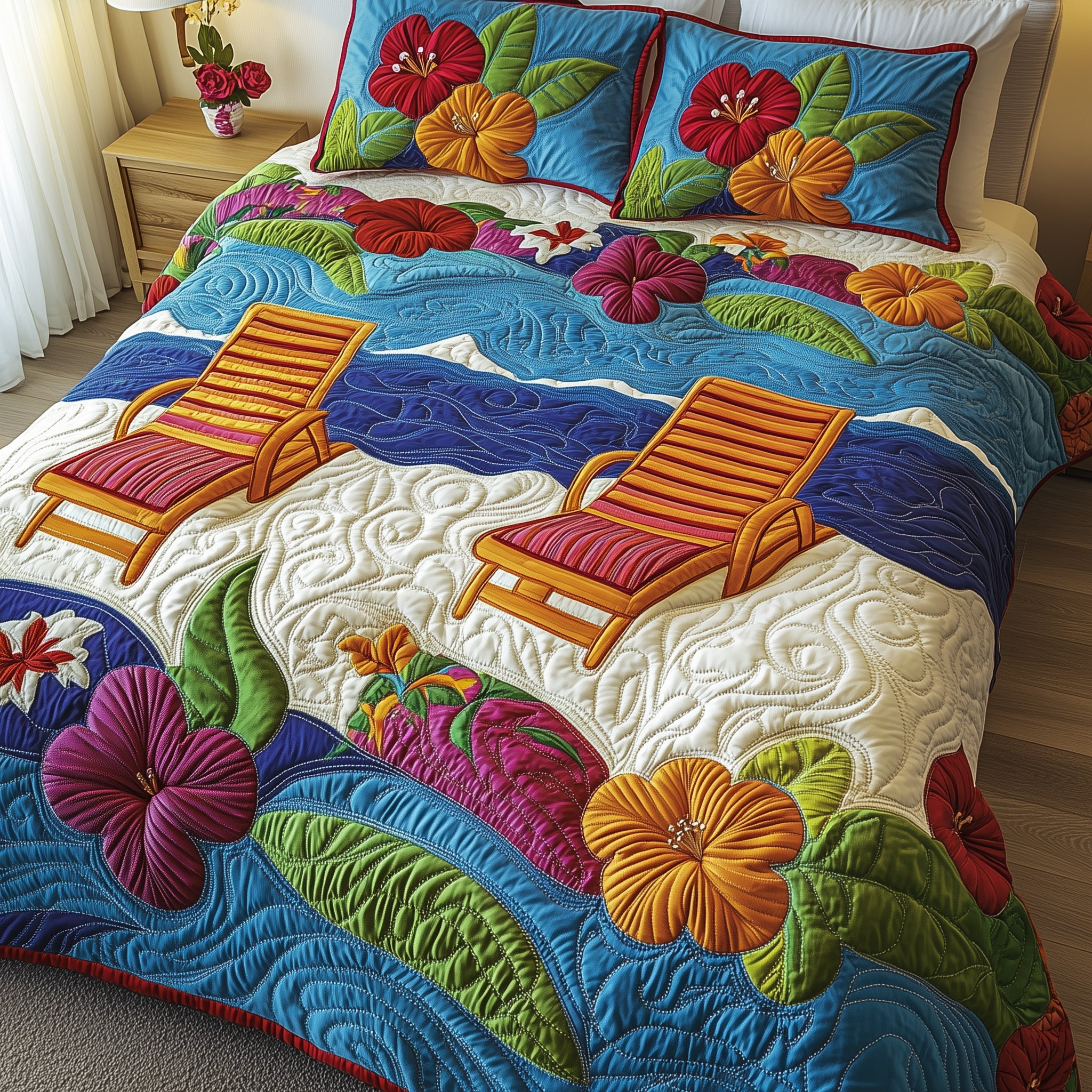 Coastal Chill Duvet Cover Set Thanksgiving Merch Gift