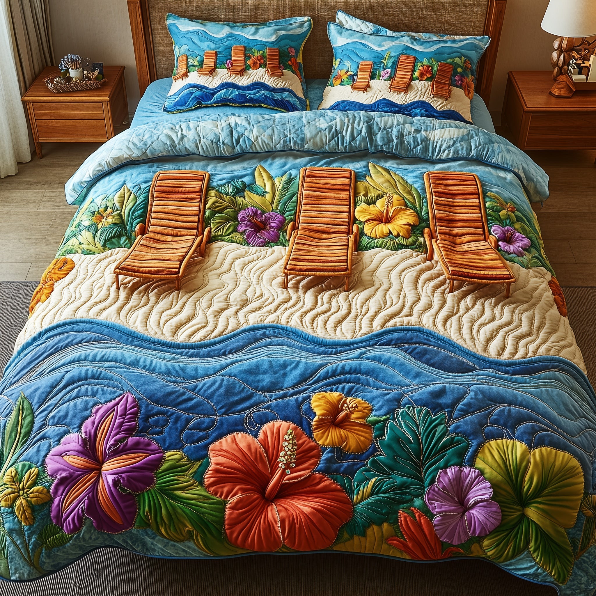 Coastal Chill Duvet Cover Set Valentine's Day Merch Gift