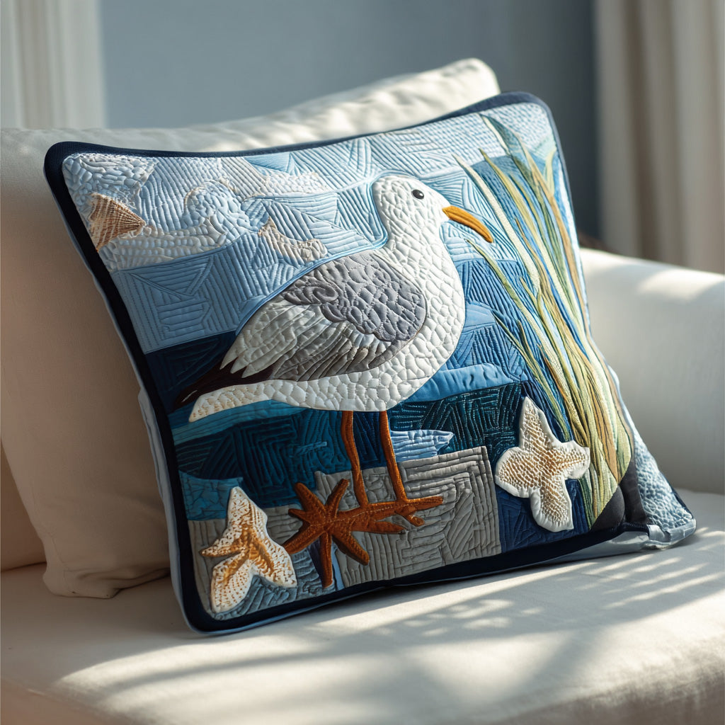 Coastal Flyer Quilted Pillow Case Cute Pillow Covers Ocean Themed Christmas Gifts